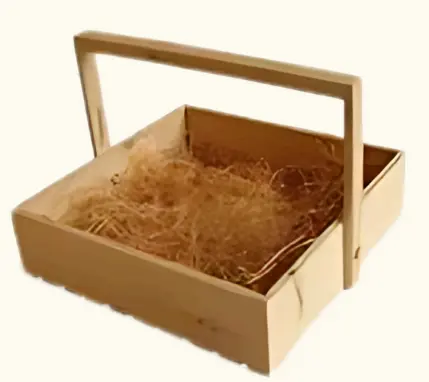 Wooden Basket with Handle - Design 2