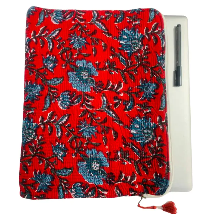 Quilted Cotton Laptop Sleeve