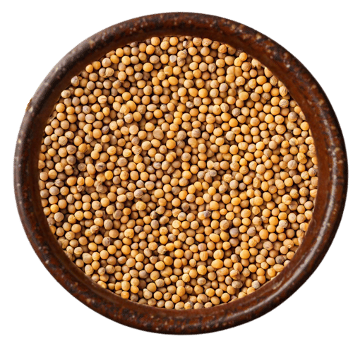 Vedafox Premium Brown Mustard in traditional wooden bowl