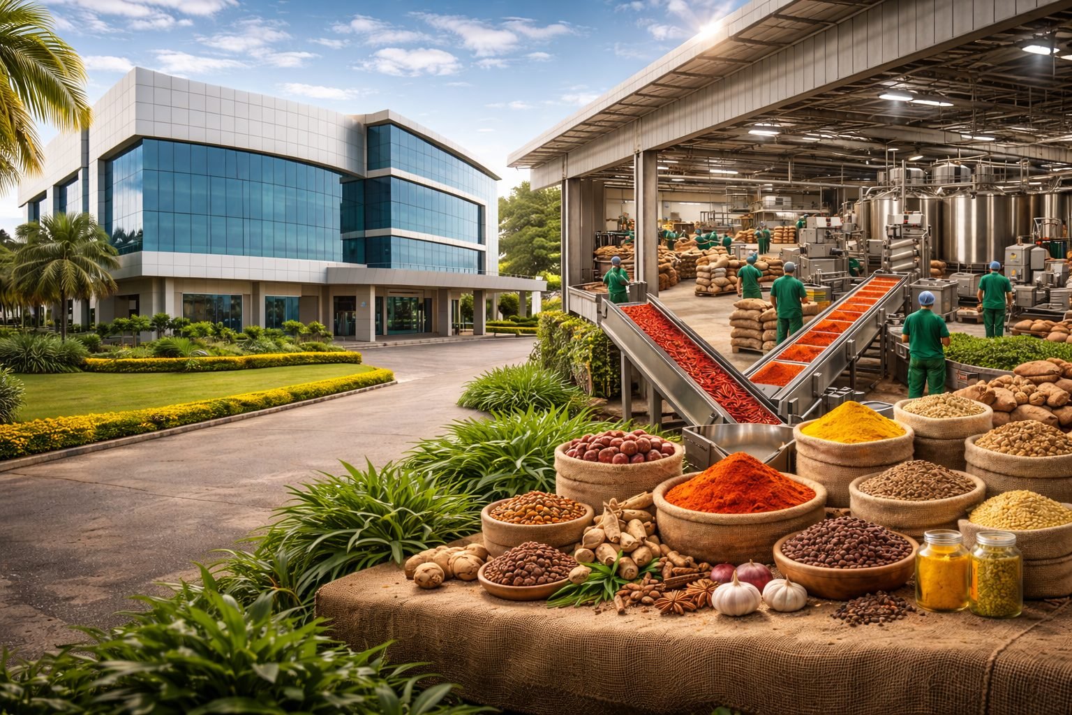 Vedafox Group Products and Modern Spice Processing and export