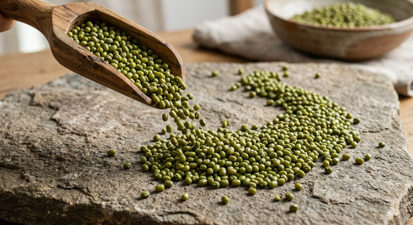 Premium moong pulses from Vedafox Group showcasing green gram whole, gota, dal and mogar