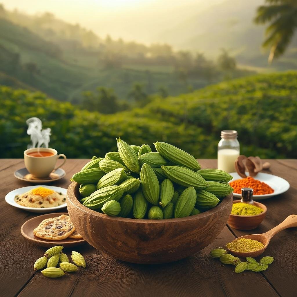 Vedafox Premium Green Cardamom Uses and Applications - Queen of Spices with intense aroma for culinary, beverage, confectionery, and medicinal applications worldwide