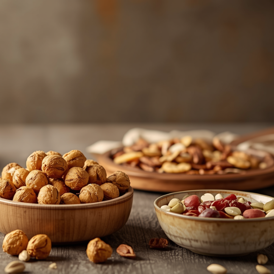 Premium makhana fox nuts from Vedafox Group showcasing diverse applications in healthy snacking, traditional Indian dishes, kheer, curry, roasted snacks and international cuisine