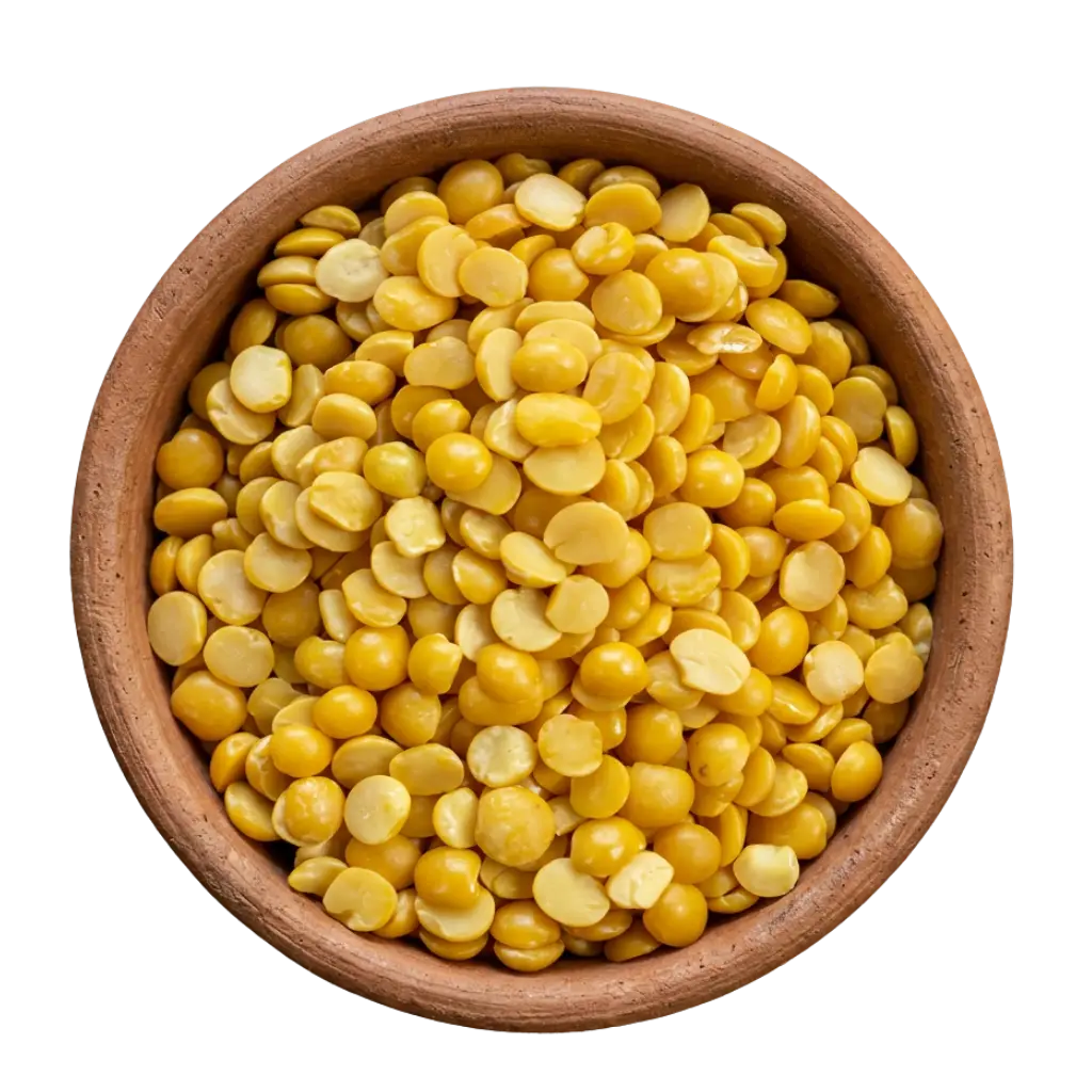 Vedafox Group's groovy toor whole showing characteristic cream color with brown speckles, uniform size and premium quality pigeon peas